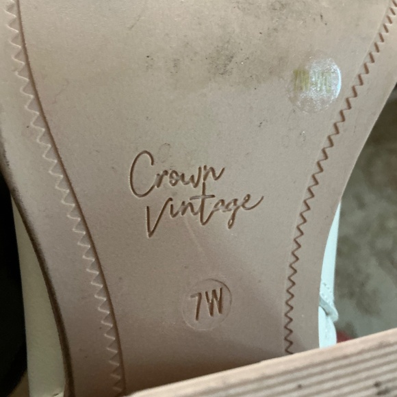 Crown Vintage Sila Embroidered Western Boots in White Sz 7 EUC - Picture 15 of 15